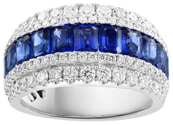 Bassin des Tuileries, Sapphire & Diamonds Ring