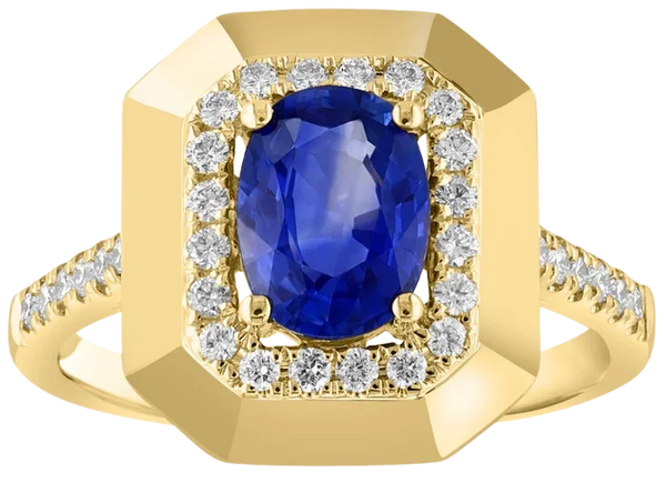 Royal Français Bleuté, Sapphire & Diamonds Ring