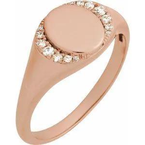 Lumière de Biarritz, Yellow Gold Diamond Signet Ring