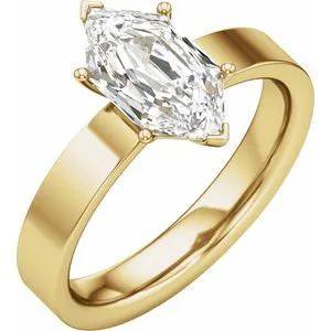 Étincelle de Loire, Diamond Hexagon Engagement Ring