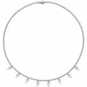 Larmes de Versailles, Diamond Pear Drop Tennis Necklace