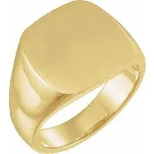 Lumière de Fontainebleau, Gold Octagon Signet Ring