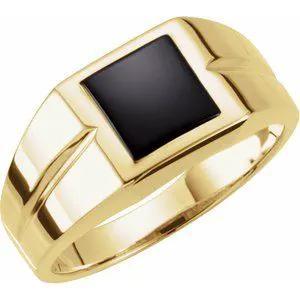 Velours Noir de Saint-Germain, Black Onyx Signet Ring