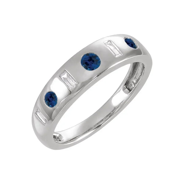 Azur du Marais, Lab-Grown Blue Sapphire & Diamond Ring