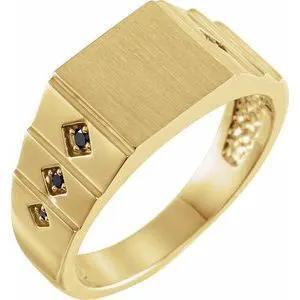 Éclat de Versailles, Natural Diamond Faceted Signet Ring