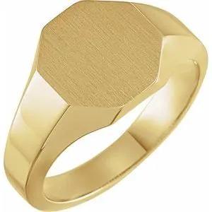 Harmonie de Fontainebleau, Gold Octagon Signet Ring