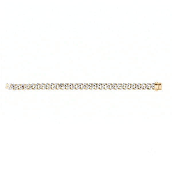 Étincelle de Versailles, Gold Diamond Cuban Bracelet