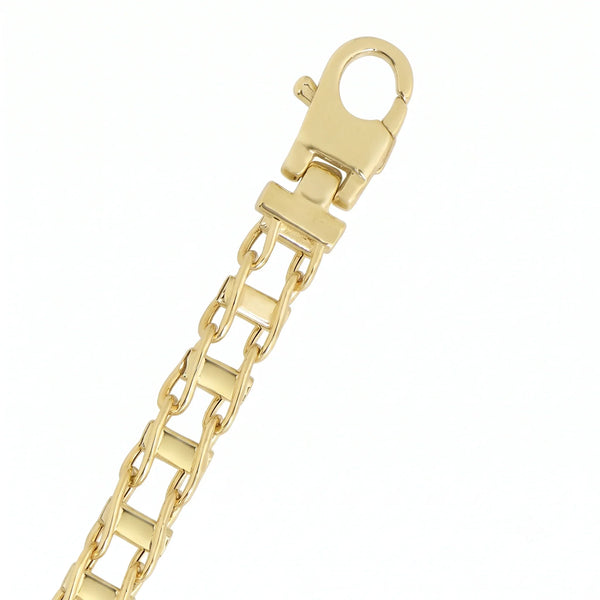 Lumière de Montmartre, 14K Yellow Gold Railroad Link Necklace