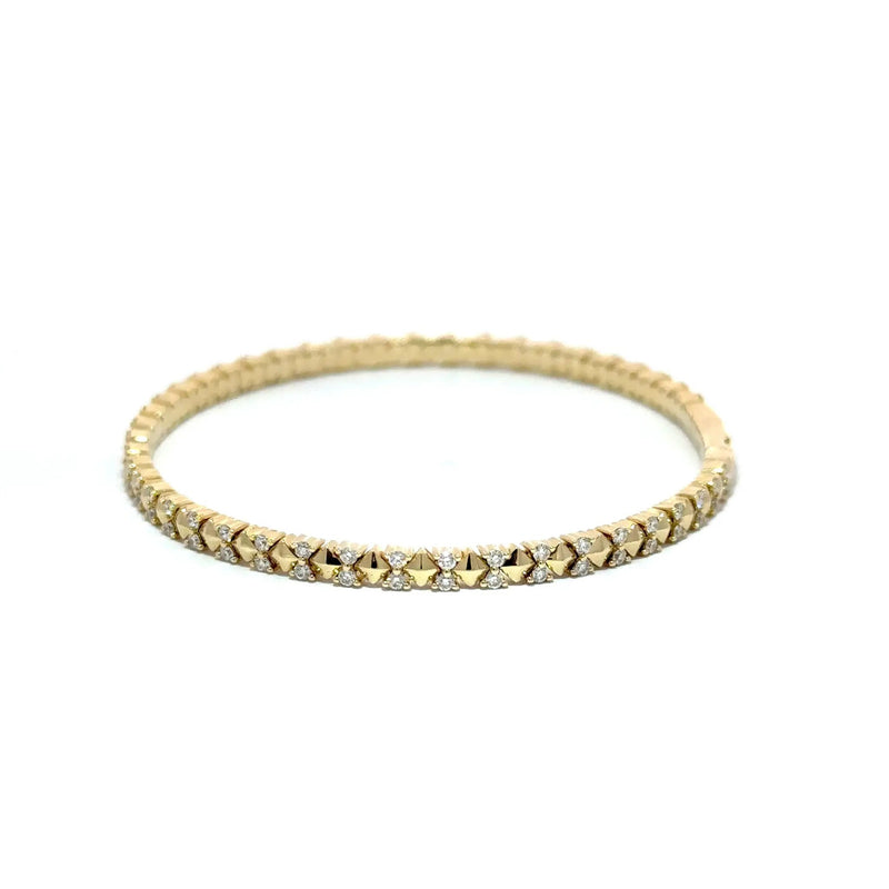 Les Motifs, Yellow Gold Diamond Studded Bangle