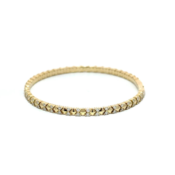 Les Motifs, Yellow Gold Diamond Studded Bangle