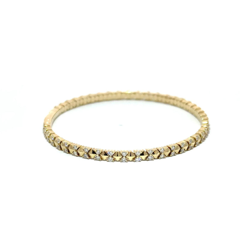 Les Motifs, Yellow Gold Diamond Studded Bangle