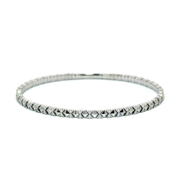 Les Motifs, Yellow Gold Diamond Studded Bangle