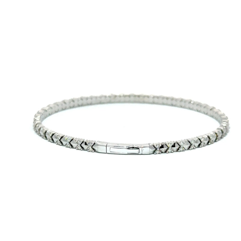 Les Motifs, Yellow Gold Diamond Studded Bangle