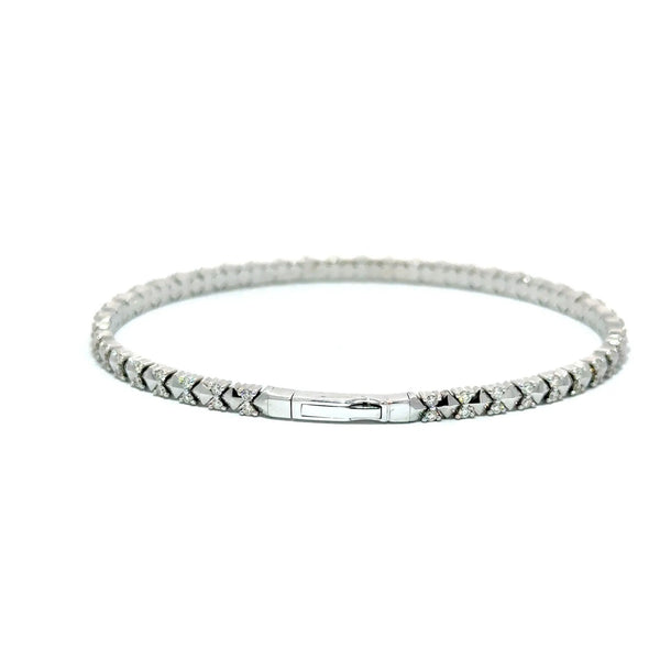 Les Motifs, Yellow Gold Diamond Studded Bangle