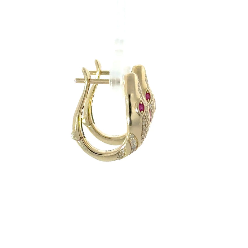 Le Serpent, Gold & Diamonds Snake Earrings