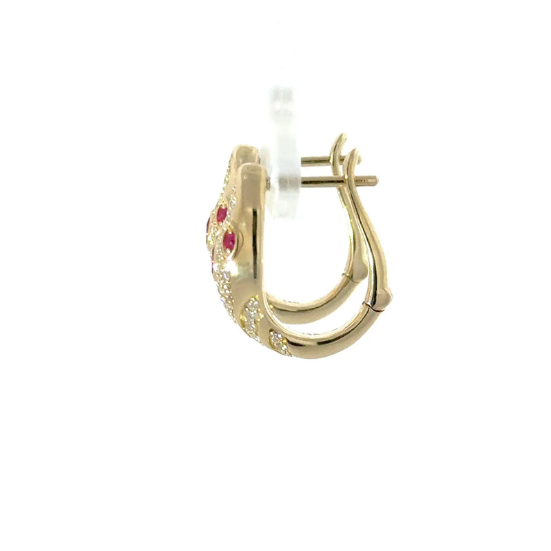 Le Serpent, Gold & Diamonds Snake Earrings