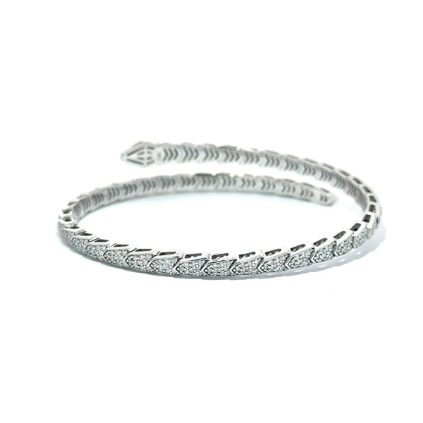 Le Serpent, 14K White Gold & Diamonds Snake Bracelet