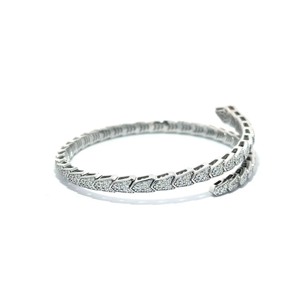Le Serpent, 14K White Gold & Diamonds Snake Bracelet