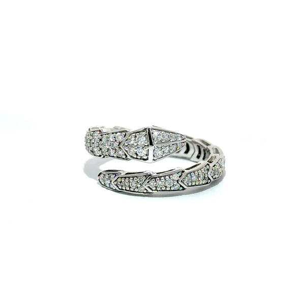 Le Petit Serpent, 14K White Gold & Diamonds Snake Ring