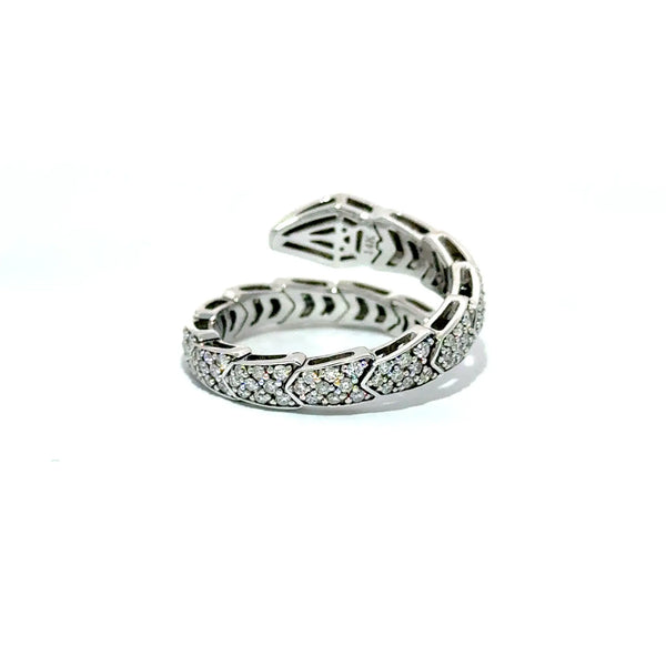 Le Petit Serpent, 14K White Gold & Diamonds Snake Ring