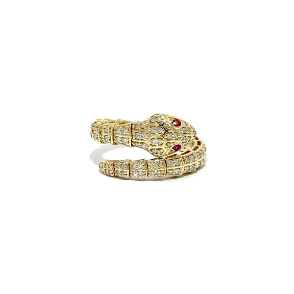 Le Serpent, Gold & Diamonds Snake Ring
