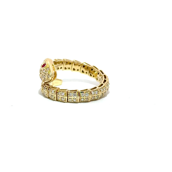Le Serpent, Gold & Diamonds Snake Ring