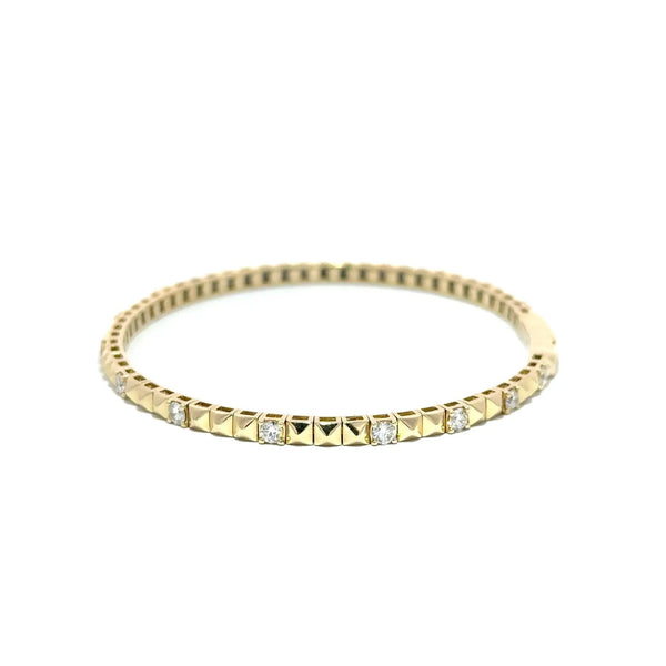 Les Carrés, 14K Yellow Gold & Diamonds Bracelet