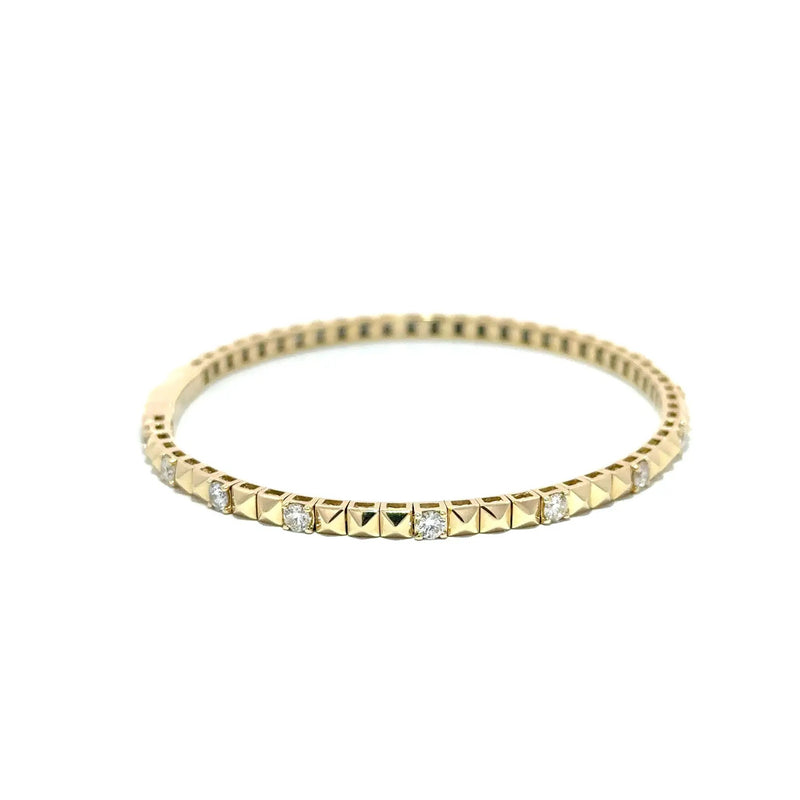 Les Carrés, 14K Yellow Gold & Diamonds Bracelet