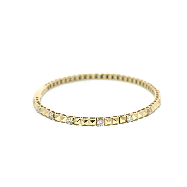 Les Carrés, 14K Yellow Gold & Diamonds Bracelet