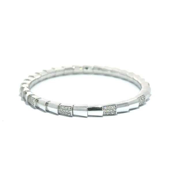 Peau de Serpent, 14K White Gold & Diamonds Snake Bracelet
