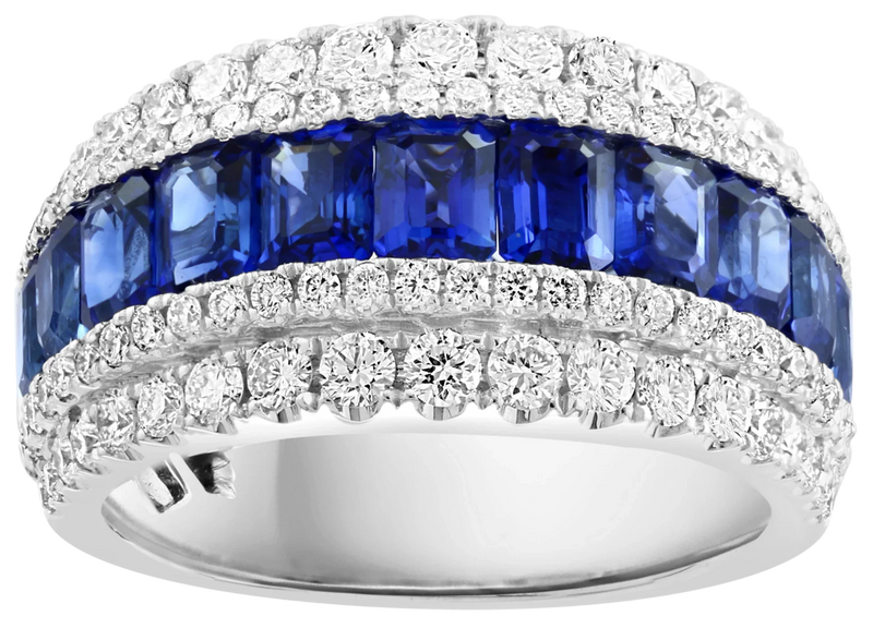 Bassin des Tuileries, Sapphire & Diamonds Ring