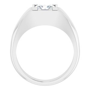 Luxurious Cushion Solitaire Band view 11