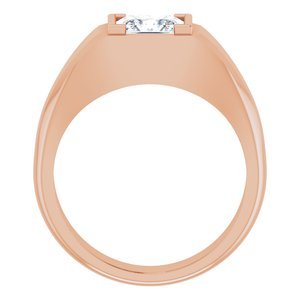 Luxurious Cushion Solitaire Band view 5