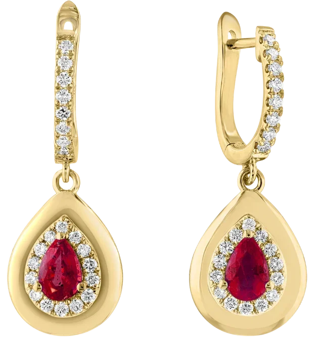 Cœur Léger, Ruby & Diamonds Earrings