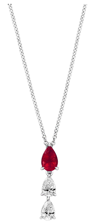 Cœur de Camélia Ruby Diamond Necklace