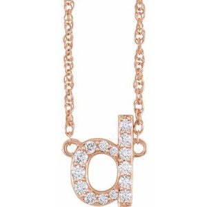 Rose gold initial letter O pendant necklace encrusted with sparkling diamonds