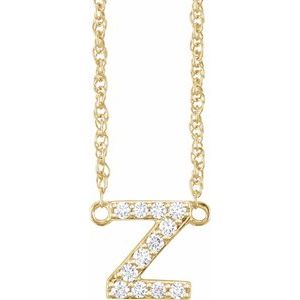 La Petite Lettre, Diamond Lowercase Letter Necklace