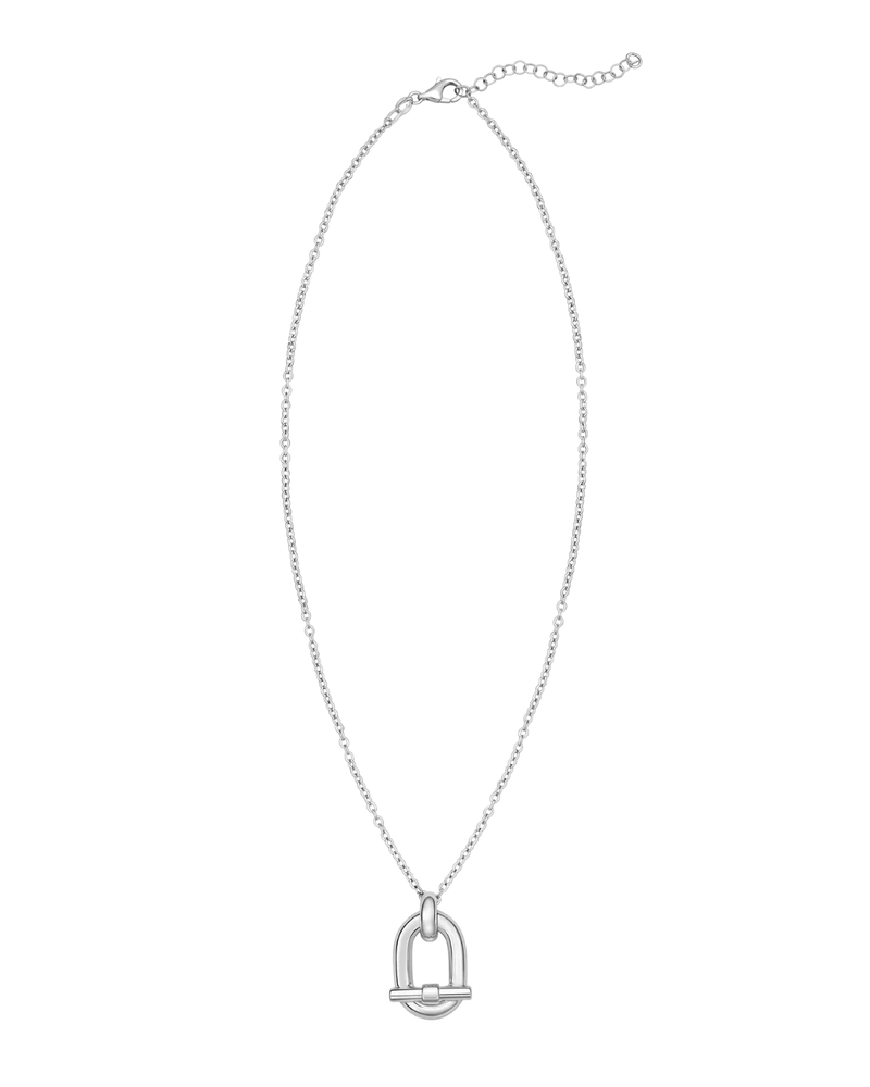 Reflet de Montmartre, Sterling Silver Geometric Pendant Necklace