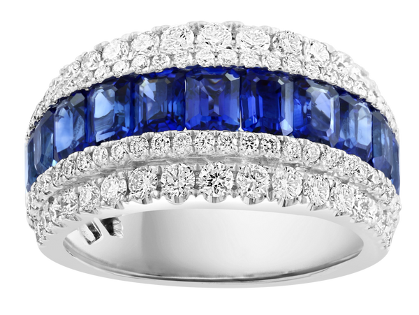 Bassin des Tuileries, Sapphire & Diamonds Ring
