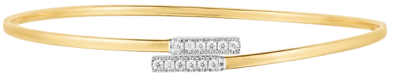Lumière de Versailles, Gold Diamond Sculptural Bangle