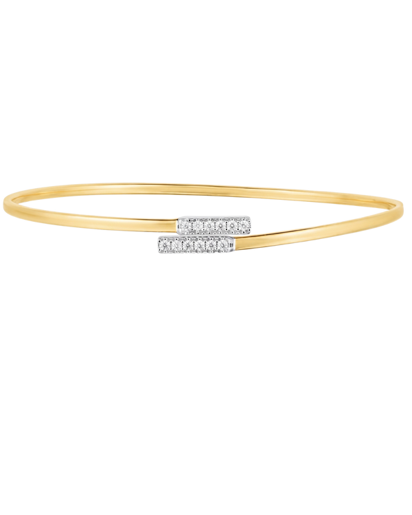 Lumière de Versailles, Gold Diamond Sculptural Bangle