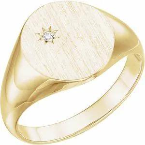 Miroir de Fontainebleau, White Gold Diamond Signet Ring