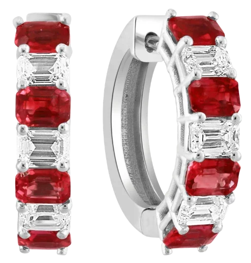 Rosier Sauvage, Ruby Earrings & Diamonds
