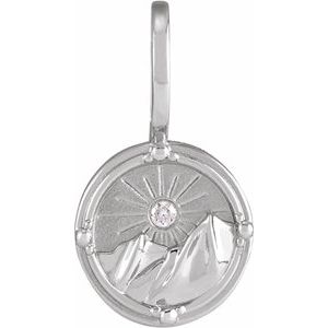 4 elements Natural Diamond Charm Pendant