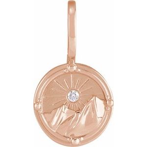 4 elements Natural Diamond Charm Pendant