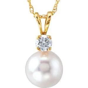 Aube de la Côte d'Azur, Pearl & Diamond Necklace