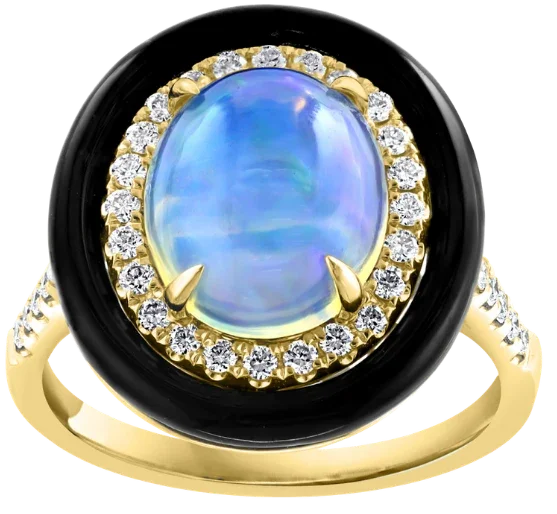Bleu Infini, Opal & Diamonds Ring