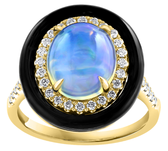Bleu Infini, Opal & Diamonds Ring