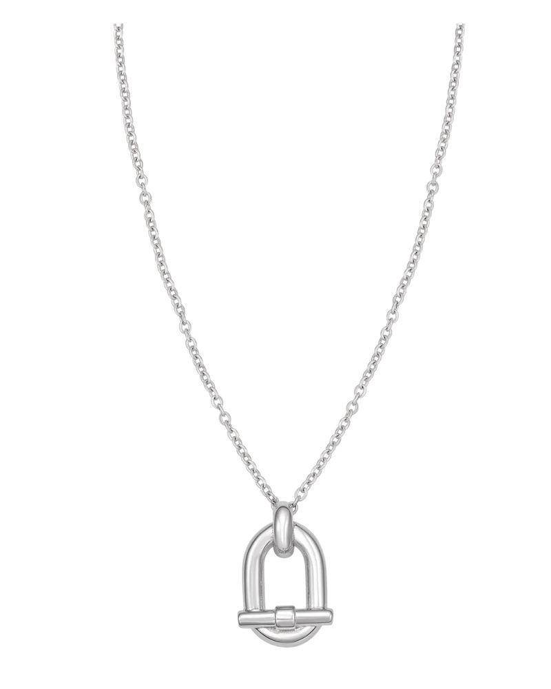 Reflet de Montmartre, Sterling Silver Geometric Pendant Necklace