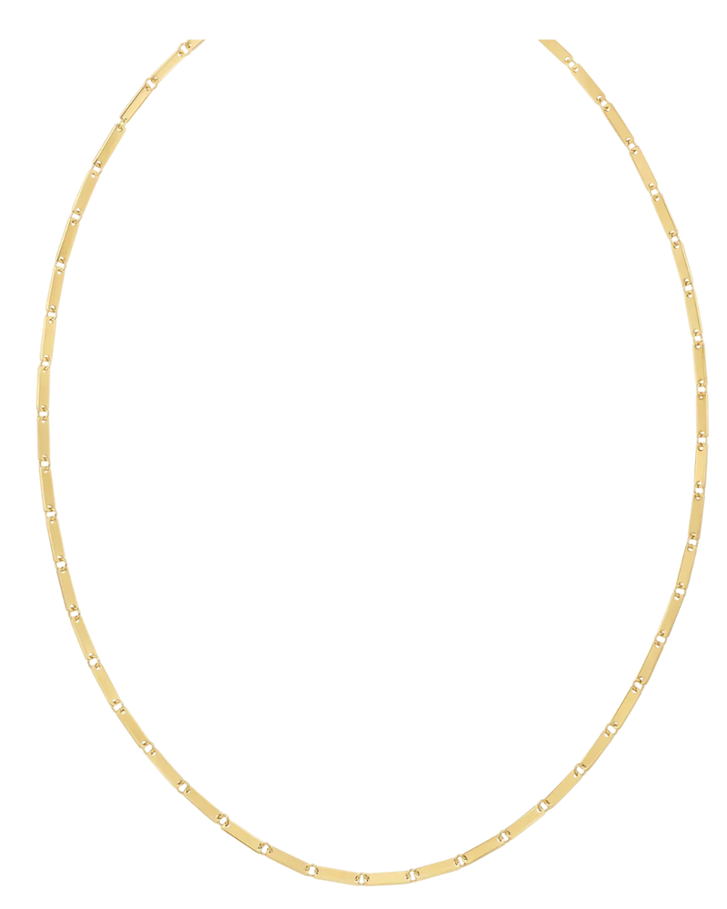 Reflet de Pont-Neuf, 14K Yellow Gold Linear Link Necklace